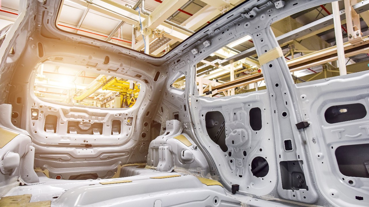 Interior of a car stripped