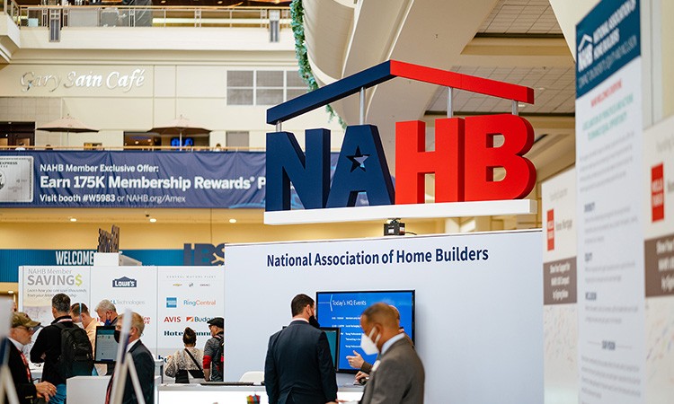 Photo of the National Association of Home Builders Booth at the 2022 International Builders Show in Orlando, Florida.