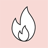 Icon depicting a flame. Engineered to tape and seal joints and seams in HVAC, Fasson 0810 offers excellent flame retardance. 