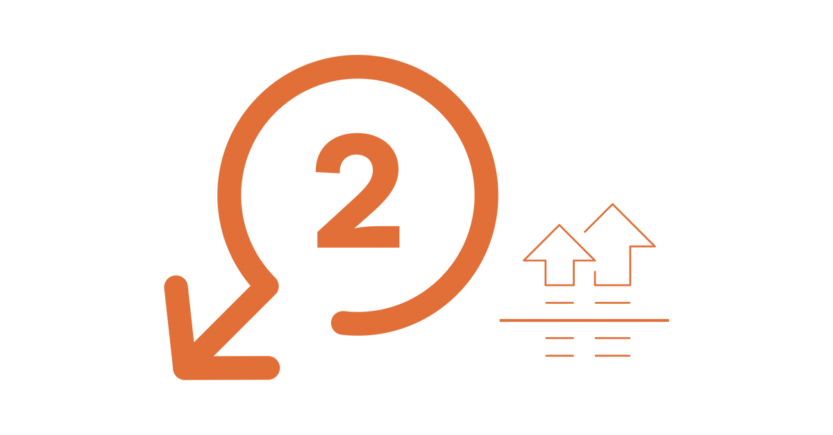 Illustration representing surface energy and number "2." The second Core Series step is to identify the substrate's surface energy.