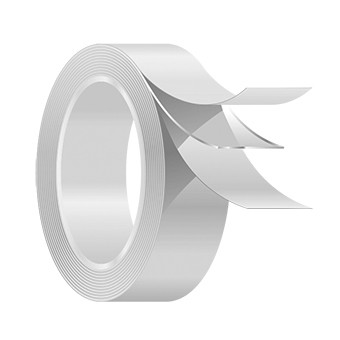 Illustration showing the layers of a double-liner transfer tape. FT 3043 has an acrylic adhesive that bonds well to LSE materials.